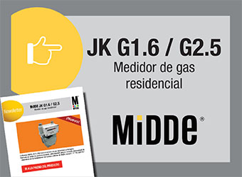 MIDDE JK G1.6 / G2.5 - Medidor de gas residencial